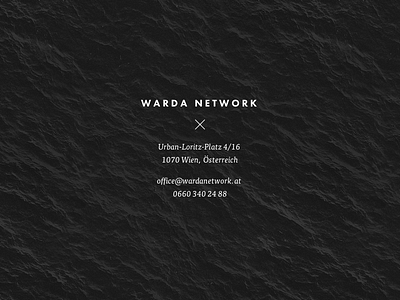 Warda Network black branding ci logo minimalism polygons shapes throwback typography white