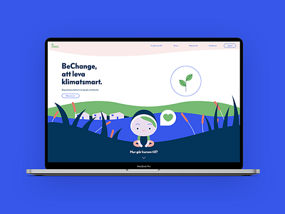 Landing page - BeChange online course app branding illustration interaction design ios mockup motion design product design responsive sustainable ui vector