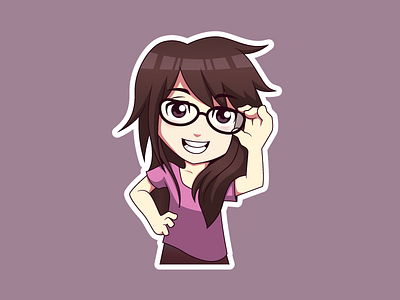 Geek girl sticker