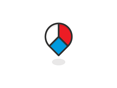 Czech image centre concept czech flag image logo map pin