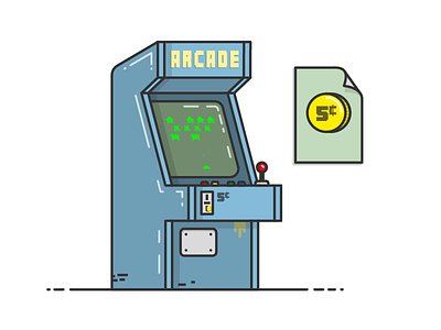 Arcade! arcade game invaders machine old school space