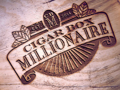 Cigar Box Millionaire Logo branding logos