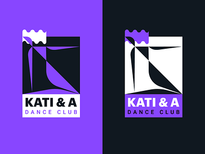 Dance Club Logotype basic branding dance dancer female fit fitness healthy identity logo logotype minimalism purple shape simple sport suprematism