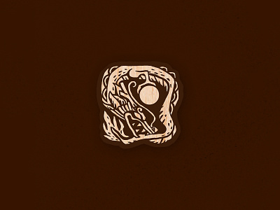 Ryujin — KAMI wooden pin design graphic design illustration japan japanese japanese art logo pin shinto vector wooden