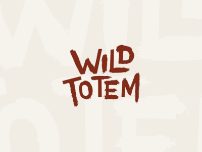 Wild Totem branding design graphic design graphism homemade logo logotype photoshop totem typography wild