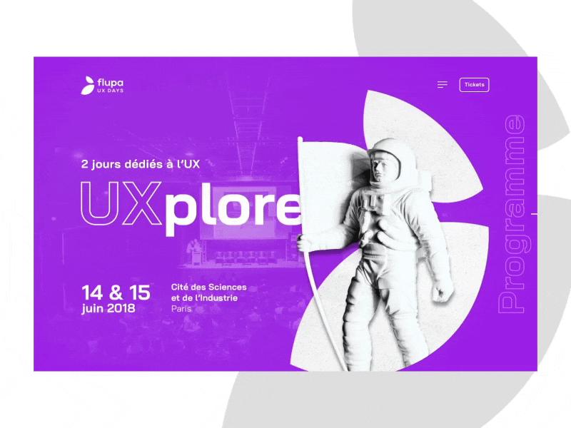 Flupa UX days — Homepage after effects animation conference design event flupa interface parallax talks ui ux website workshop