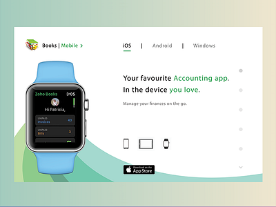 Zoho Books Mobile specific landing page (2) accounting iwatch landingpage mobile webpage zoho zohobooks