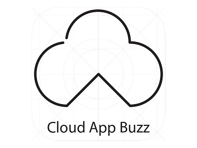 Cloub App Buzz Logo black icon. logo minimalistic simple