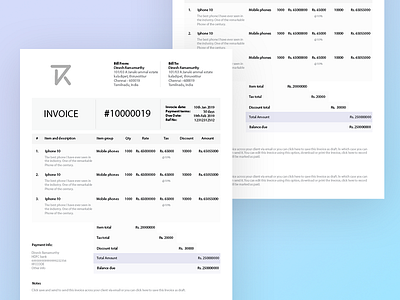 Invoice Template Designs