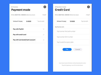 Payment page | Client portal app