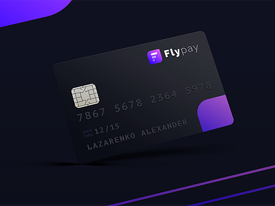 Flypay logo bank banking blue card credit finance fly identity logo money pay pink
