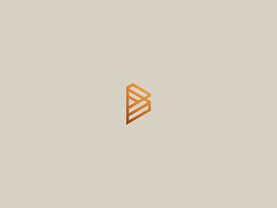 Isometric B architect elegant grid isometric logo logotype minimalist