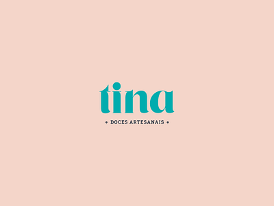 Tina Doces Artesanais bakery bakery logo brand candy logo logotype minimalist modern sweet typography