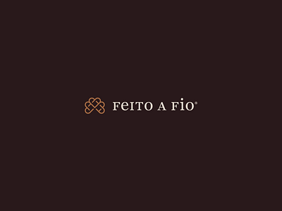 Feito A Fio black brand elegant logotype minimalist needle patchwork typography