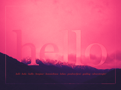 Hello Dribbble!