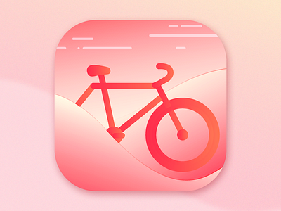 DailyUI #005 / App Icon app icon bike daily ui pink