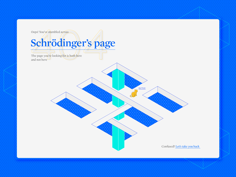 404 Page 404 blue daily ui schrödinger