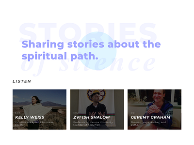 Stories of silence branding podcast web design