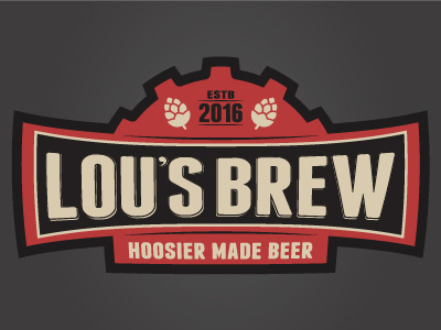 Lou's Brew - Home Brew logo beer craft beer engineer home brew hoosier indiana logo