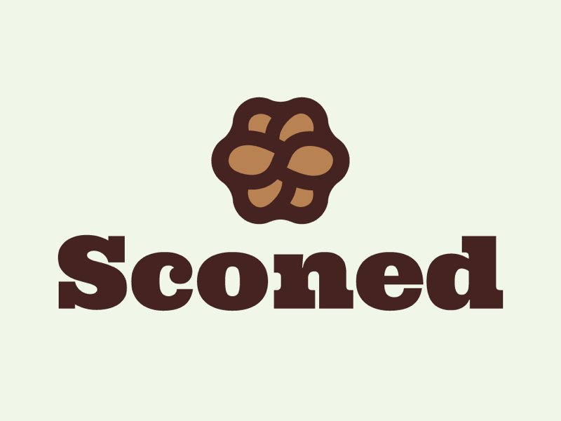 Sconed minimal identity design branding vector flat food