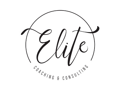Elite Coaching & Consulting Realtor Logo hand lettered logo hand lettering hand type lettering logo realtor realty typography