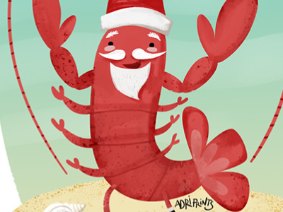 Santa Claws christmas humor lobster pun