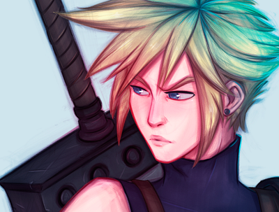 Cloud Strife Fanart animation character design digital drawing drawing fanart final fantasy graphic design illustration video game