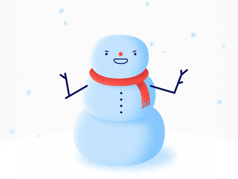 snowman 2d animation design flat motion design motiongraphics