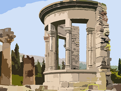 Day 3: Ruins illustration ruins