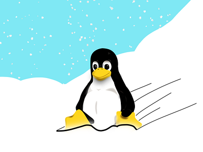 Day 10: Penguin graphic design illustration