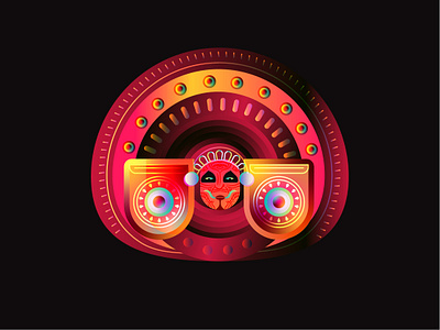 THEYYAM colour desiign godess illustartor illustration theyyam