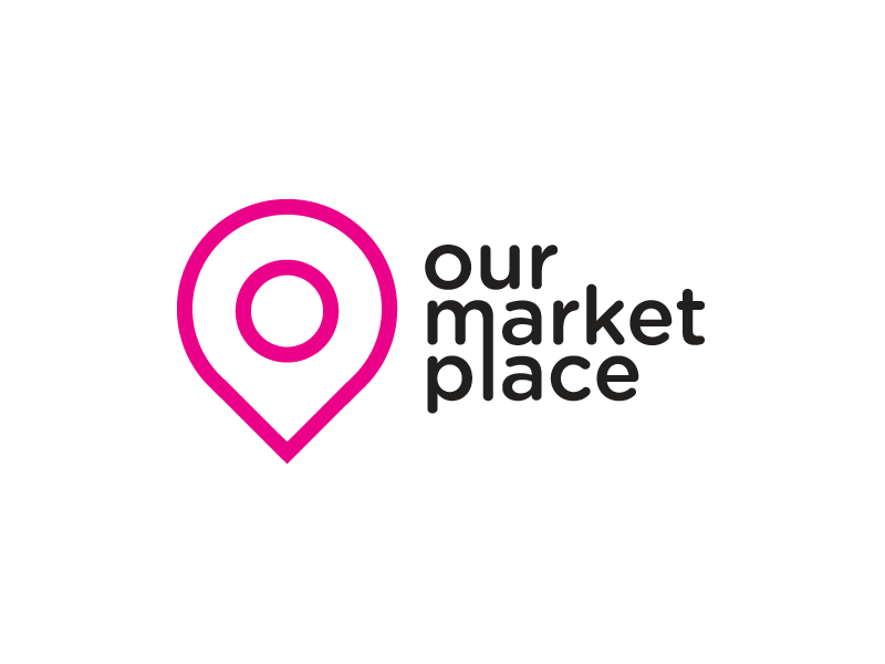 Our Marketplace logo animation animated gif animated logo brand fun logo marketplace pin