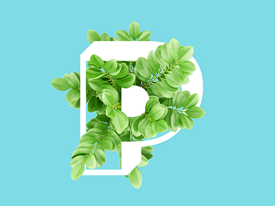 The P agency brand branding design logo nature plant