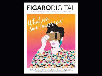 Figaro Digital Cover 80s 80s style colors cover illustration lettering vector