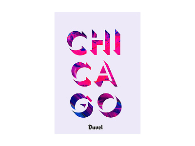 Chicago Dribbble businesscard colors design fun illustration logo marble pink poster purple typogaphy vector