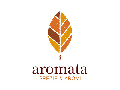 Aromata bio brand color food grunge logo natural spice spicy vector