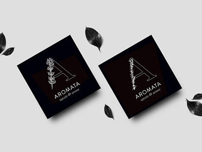 Aromata - unused logo mockup brand branding food illustration logo natural nature plant plants spice spices typography