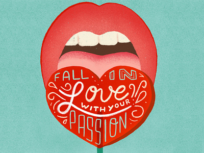 Fall in love - Lettering