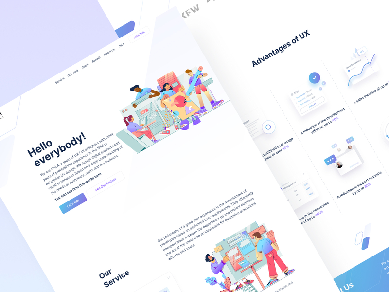 Landing Page Design clean design gradient illustration landingpage ui ux