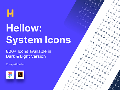 Hellow : System Icons clean design icon icon design iconography icons illustration ui ui icons ui8 website