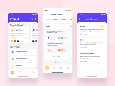 Project Management dashboard design ios mobile project management task management ui ux uxdesign