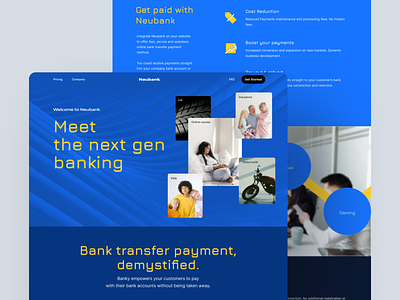 Finance Landing Page bank blue clean finance fintech transfer web design web design finance web finance