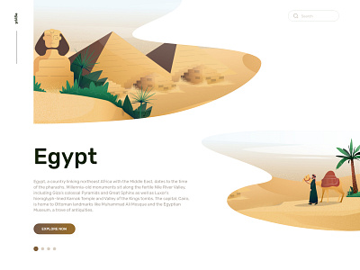 Expedia Travel Illustration of Egypt 2d banner booking hero illustration illustration travel web web design