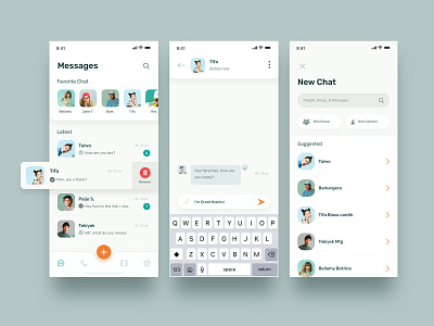 Social App Chat page app app design chat clean design message message app minimalism mobile app social app socialmedia ui