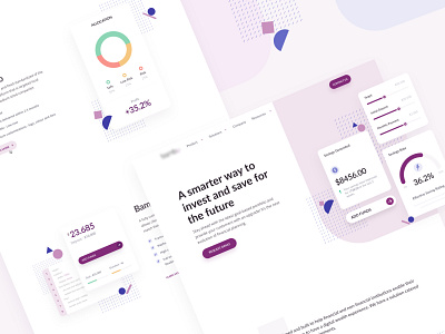 B - Landing Page Exploration clean design finance landingpage robo advisor ui website