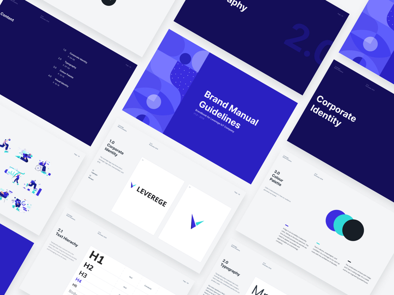 Leverege Brand Manual Guideline brand brand identity clean concept design iot iot development leverege