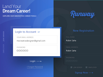 Login & Registration Page login registration signup