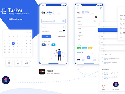 Todo List iOS App interface design app design ios login mobile design task list todo app