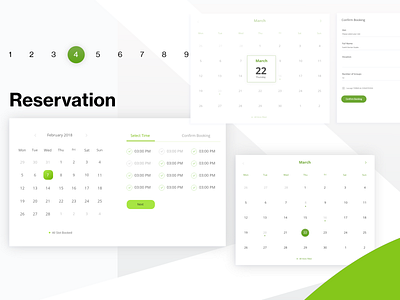 Apartment Party Reservation booking calendar form reservation ux