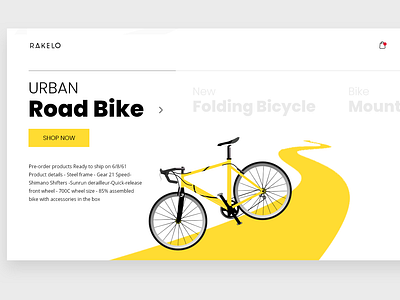 Product Slider bicycle ecommerce product design slider
